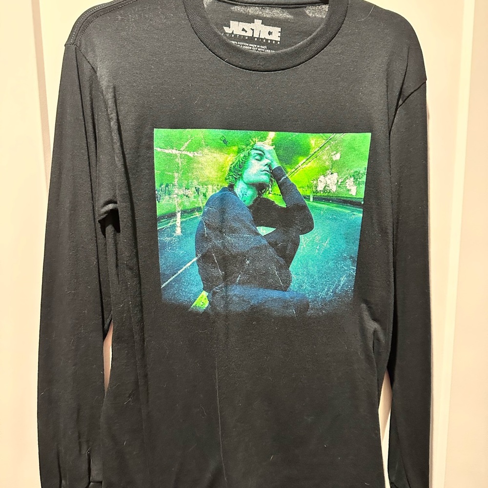 Justice Black Long Sleeve Graphic Tee